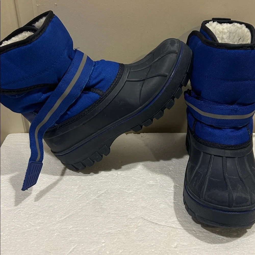 Lily & Dan Snow Winter Rain Boots faux fur lined leather outsole kids size 13/1
